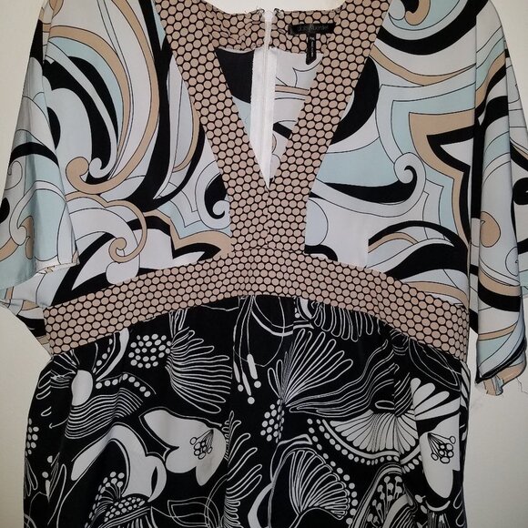 Daisy Fuentes Blouse Baby Doll Style Abstract   PXL - Picture 5 of 15